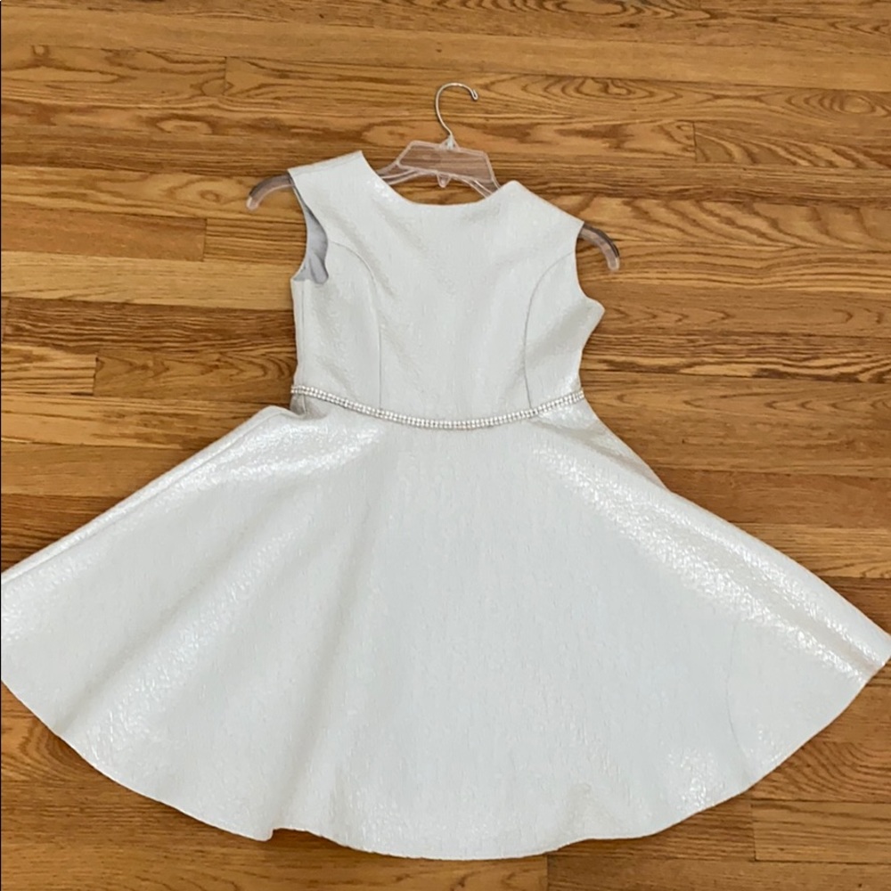 Silver skater skirt party dress
